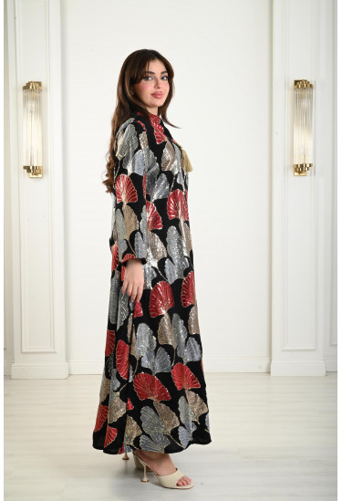 جلابيات نسائية طويلة مطرزة بالترتر جلابيات نسائية طويلة مطرزة بالترتر