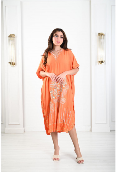 جلابية ميدي نسائية مطرزة