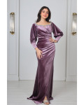 فستان نسائي فخم مخملي لامع فستان نسائي فخم مخملي لامع