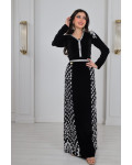 فستان سهرة نسائي قطيفة طويل