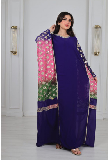 جلابية نسائية بنمط كيمونو 