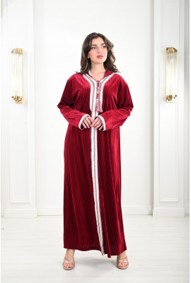 جلابية نسائية طويلة بغطاء رأس متصل