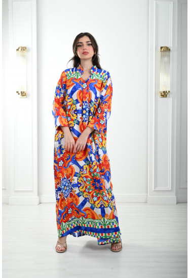 جلابية نسائية بألوان ذاهية 