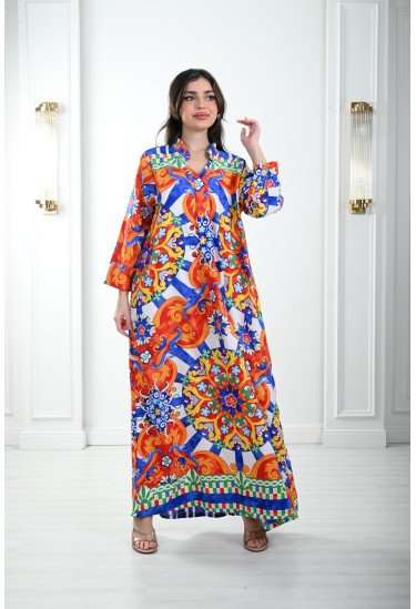 جلابية نسائية بألوان ذاهية 