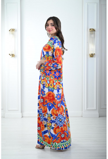 جلابية نسائية بألوان ذاهية 