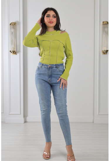 بلوزة محبوكة عصرية