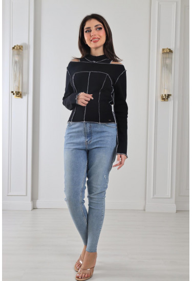 بلوزة محبوكة عصرية