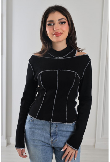 بلوزة محبوكة عصرية