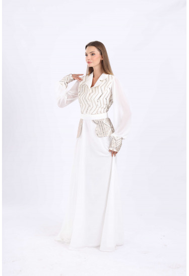 قفطان مغربي بتصميم بليزر