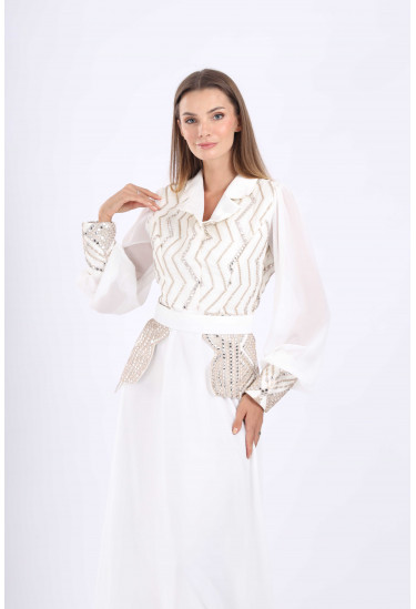 قفطان مغربي بتصميم بليزر