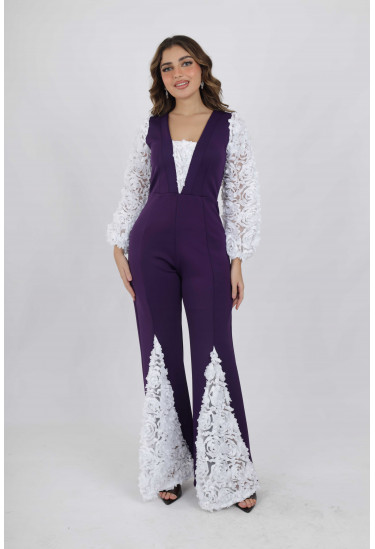 جامبسوت نسائي بأكمام دانتيل مميزة جامبسوت نسائي بأكمام دانتيل مميزة