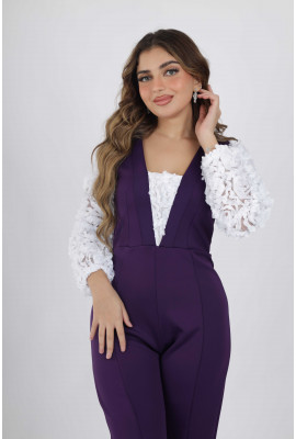 جامبسوت نسائي بأكمام دانتيل مميزة