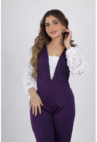 جامبسوت نسائي بأكمام دانتيل مميزة جامبسوت نسائي بأكمام دانتيل مميزة