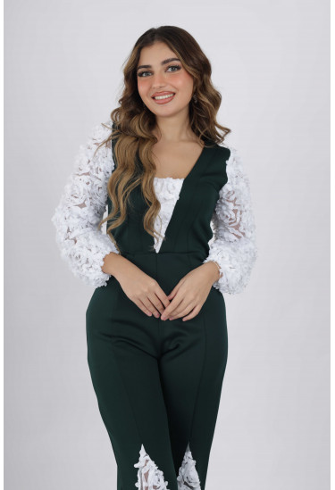 جامبسوت نسائي بأكمام دانتيل مميزة جامبسوت نسائي بأكمام دانتيل مميزة