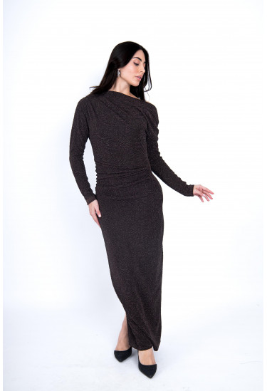 فستان لامع بكتف واحد (One-Shoulder)