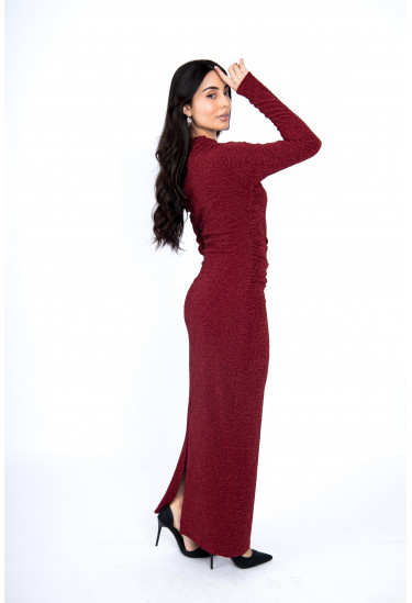 فستان لامع بكتف واحد (One-Shoulder)