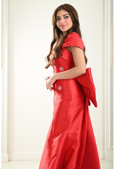 فستان سهرة نسائي ستان مرميد 