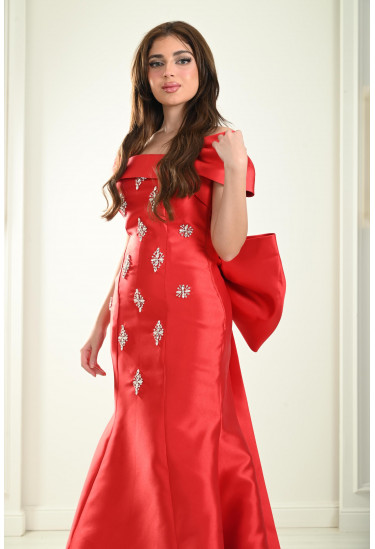 فستان سهرة نسائي ستان مرميد 