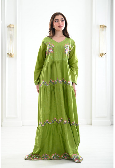 جلابيات نسائية بأدوار مكشكشة واسعة