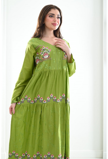 جلابيات نسائية بأدوار مكشكشة واسعة