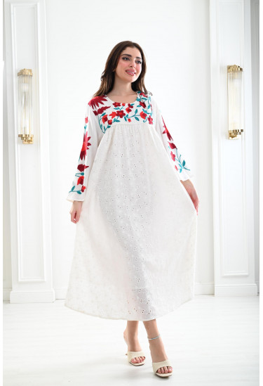 جلابية نسائية ميدي من الركامه جلابية نسائية ميدي من الركامه