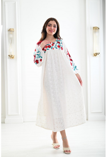 جلابية نسائية ميدي من الركامه جلابية نسائية ميدي من الركامه