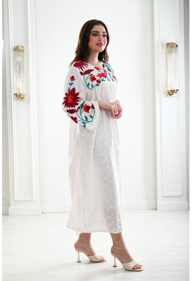 جلابية نسائية ميدي من الركامه جلابية نسائية ميدي من الركامه