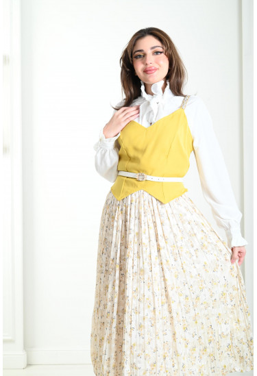 فستان ميدي بتصميم عصري جذاب