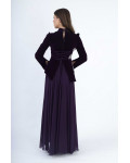 فستان مخملي بتصميم راقي فستان مخملي بتصميم راقي