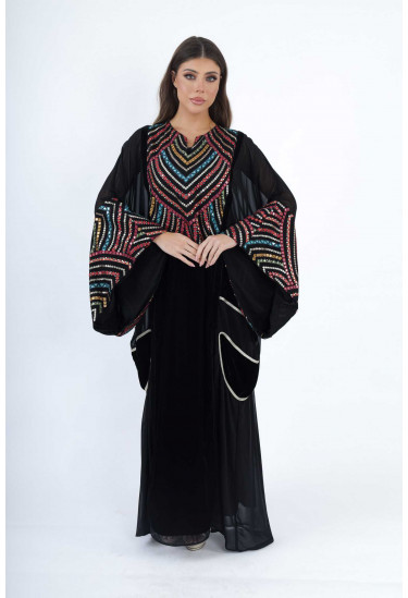 جلابية نسائية بخيوط ملونة