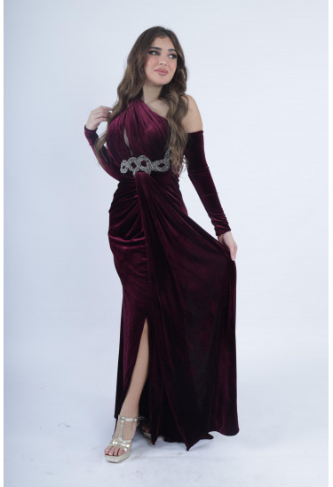 فستان نسائي مخملي مميز