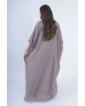 جلابية نسائية مطرزة بالخرز نمط زهرة جلابية نسائية مطرزة بالخرز نمط زهرة