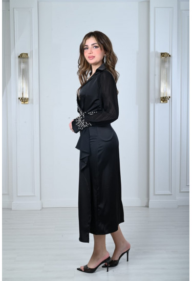 فستان سهرة فاخر بتصميم مميز