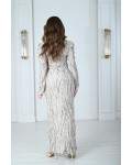 فستان طويل بتصميم أنيق وأكمام منفوشة فستان طويل بتصميم أنيق وأكمام منفوشة