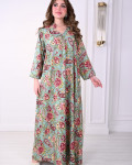 جلابية صيفية مزهرة بنقوش زهرية أنيقة
