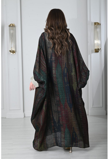 جلابية نسائية منقوشة فضفاضة 