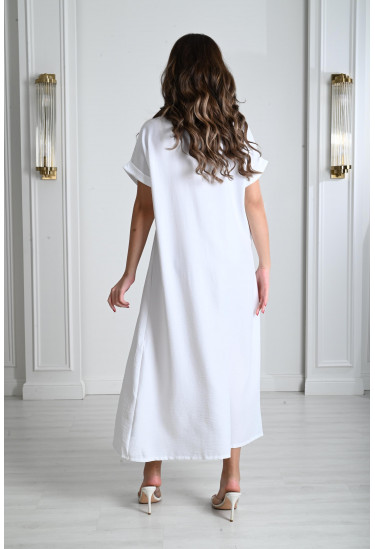 جلابية ميدي نسائية مطرزة بالترتر