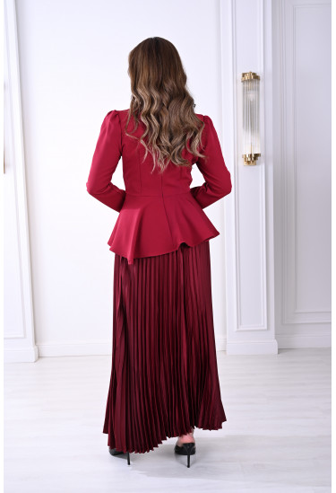 فستان بليسيه أنيق مع وردة بارزة للمناسبات فستان بليسيه أنيق مع وردة بارزة للمناسبات