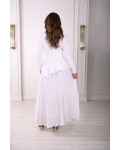 فستان بليسيه أنيق مع وردة بارزة للمناسبات