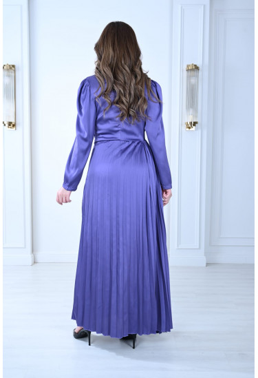 فستان سهرة أنيق بأكمام طويلة وتصميم درابيه فستان سهرة أنيق بأكمام طويلة وتصميم درابيه