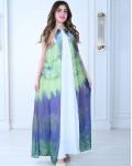 فستان طويل بألوان متدرجة 