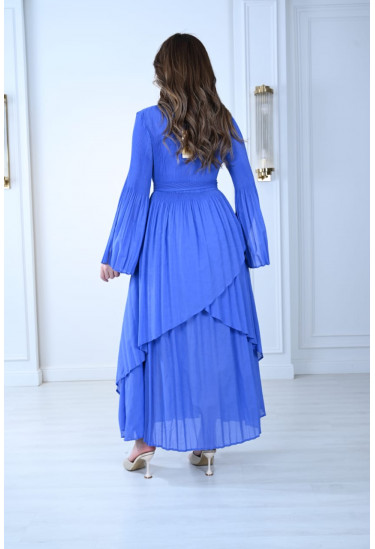 فستان أنيق بتصميم كروس وأكمام واسعة فستان أنيق بتصميم كروس وأكمام واسعة