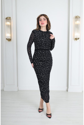 فستان نسائي مزين بفصوص الاستراس فستان نسائي مزين بفصوص الاستراس