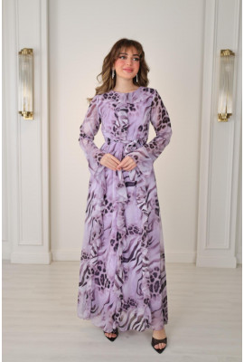 فستان نسائي بطباعات نمريه 