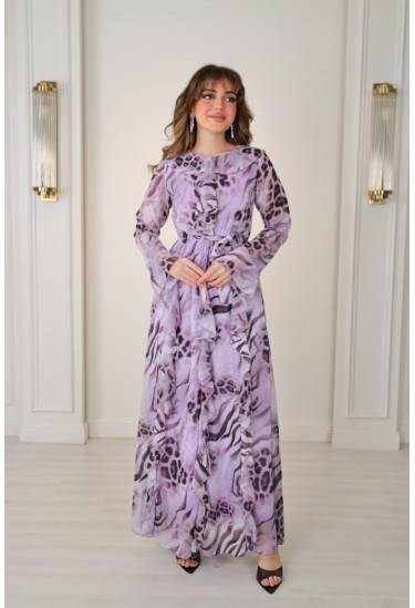 فستان نسائي بطباعات نمريه 