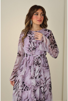 فستان نسائي بطباعات نمريه 