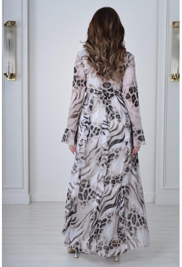 فستان نسائي بطباعات نمريه 