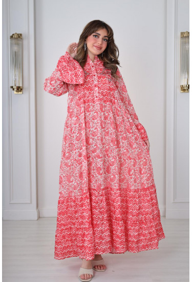 جلابية ماكسي محتشمة بأكمام واسعة جلابية ماكسي محتشمة بأكمام واسعة