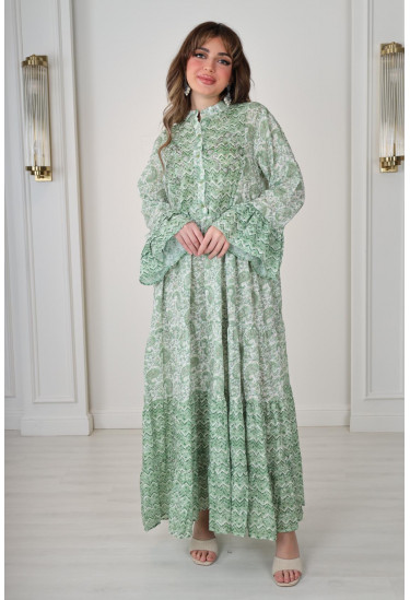 جلابية ماكسي محتشمة بأكمام واسعة جلابية ماكسي محتشمة بأكمام واسعة