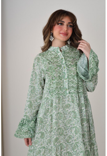 جلابية ماكسي محتشمة بأكمام واسعة جلابية ماكسي محتشمة بأكمام واسعة